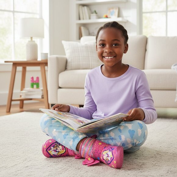 JoJo Siwa Kids Size 7/8 Bootie Slippers Bow Sequins Jojo BowBow Artwork - Picture 4 of 7